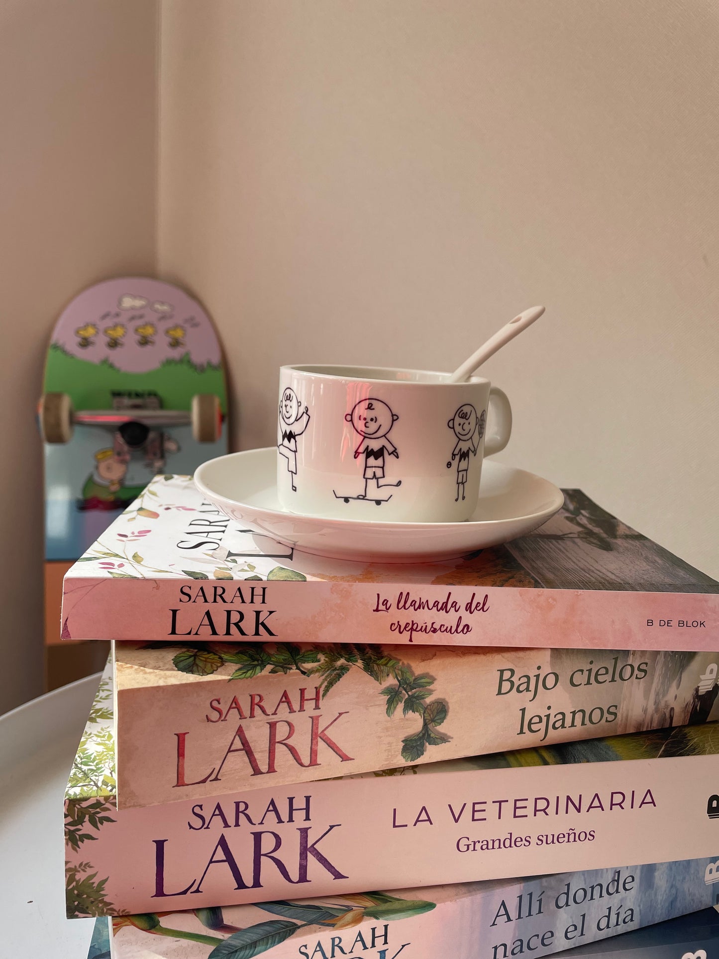 Taza de té + plato y cuchara